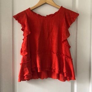 Anthropologie ruffle top